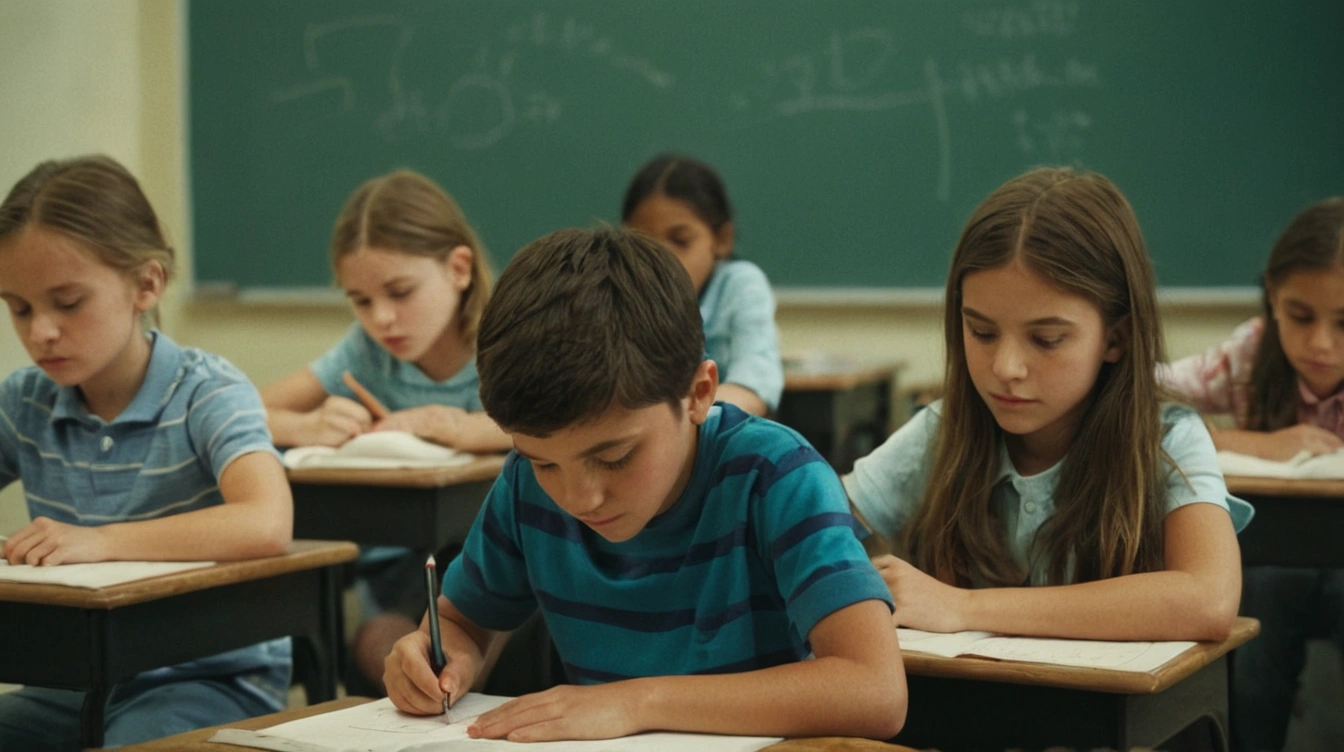 A group of kids having mathematics class, learning lessons for life
