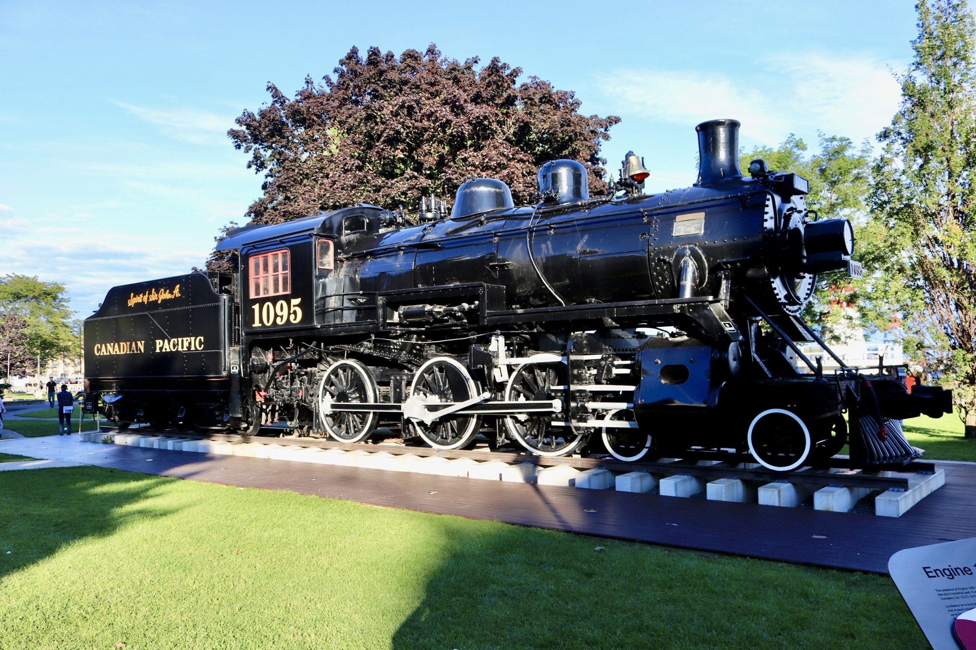 Locomotive CPR 1095, named, “The Spirit of Sir John A.”, Kingston, Ontario. From Niagara Falls to Quebec City.